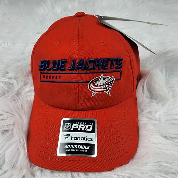 Columbus Blue Jackets Fanatics Branded Authentic Pro Rinkside Adjustable Hat NEW - Picture 5 of 7
